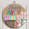 Happy Easter - Personalized Door Sign - Easter Gift For Family Members