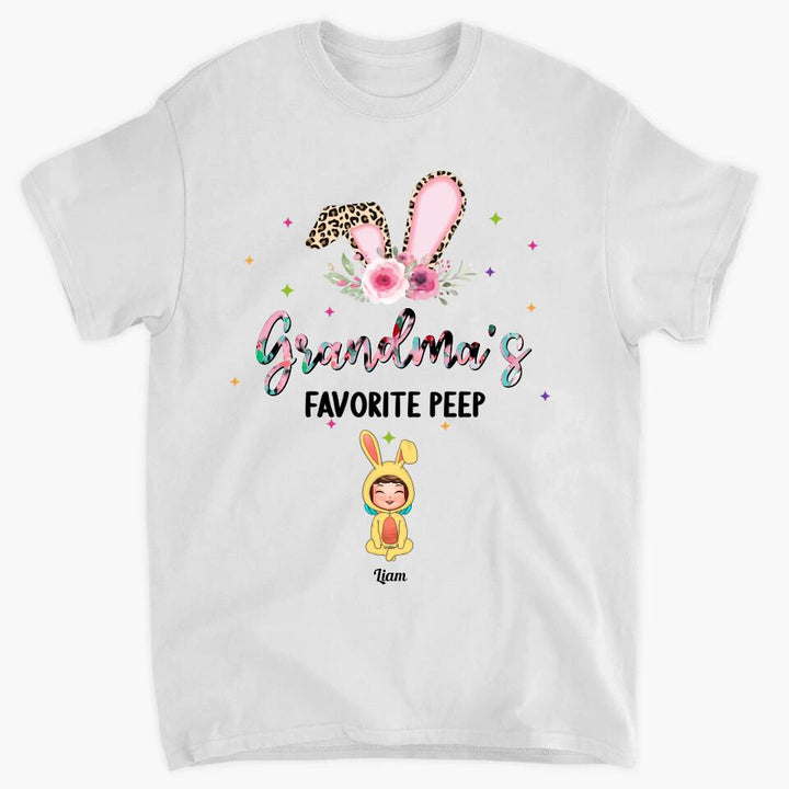 Grandma's Favorite Peeps - Personalized T-shirt - Easter Gift For Grandma