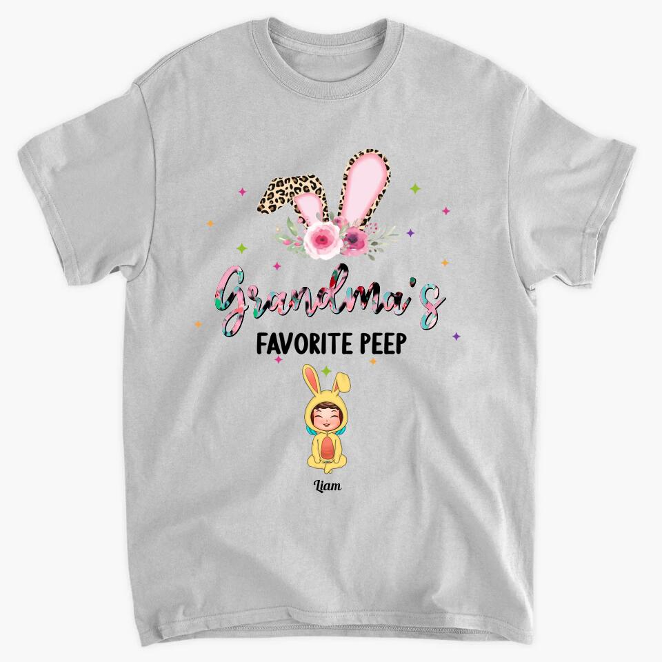 Grandma's Favorite Peeps - Personalized T-shirt - Easter Gift For Grandma