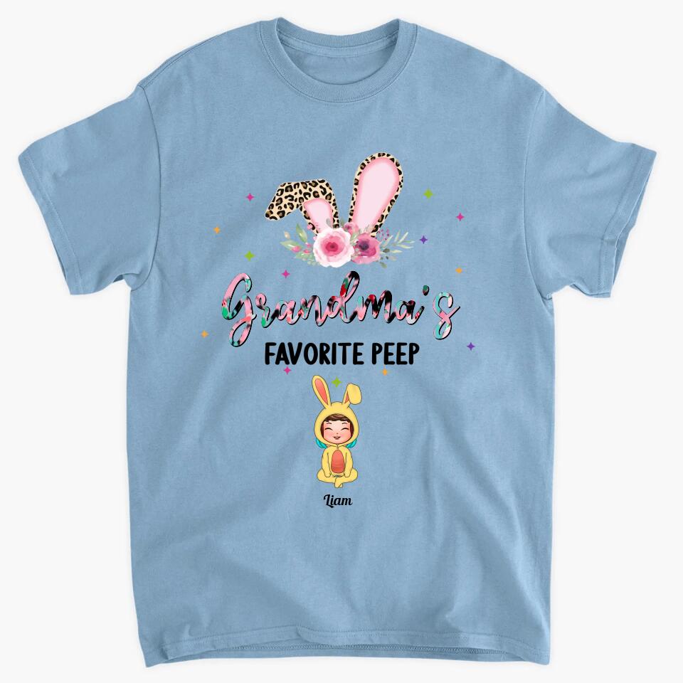 Grandma's Favorite Peeps - Personalized T-shirt - Easter Gift For Grandma