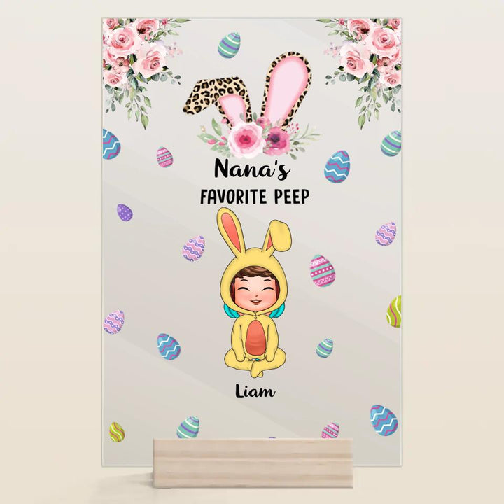 Grandma's Favourite Peeps  - Personalized Acrylic Plaque - Easter Gift For Grandma