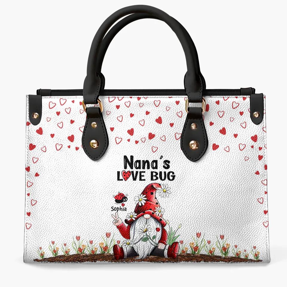 Personalized Leather Bag - Gift For Grandma - Grandma's Love Bugs V2 ARND0014