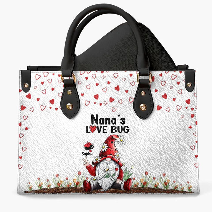 Personalized Leather Bag - Gift For Grandma - Grandma's Love Bugs V2 ARND0014