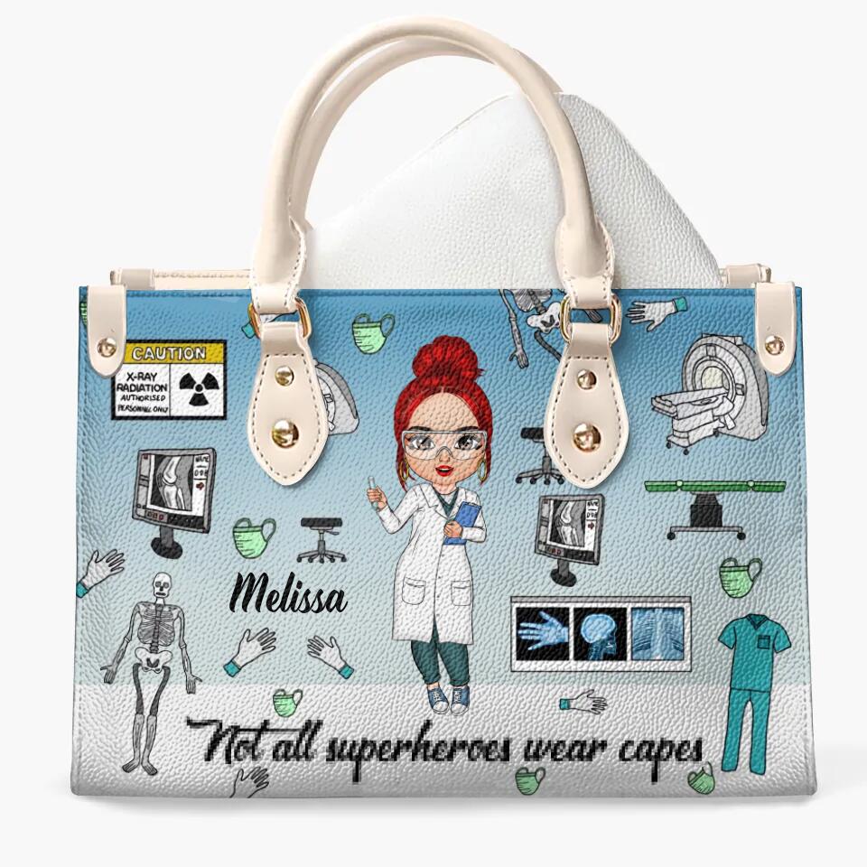Personalized Leather Bag - Gift For Radiologist - Living Her Best Life ARND005