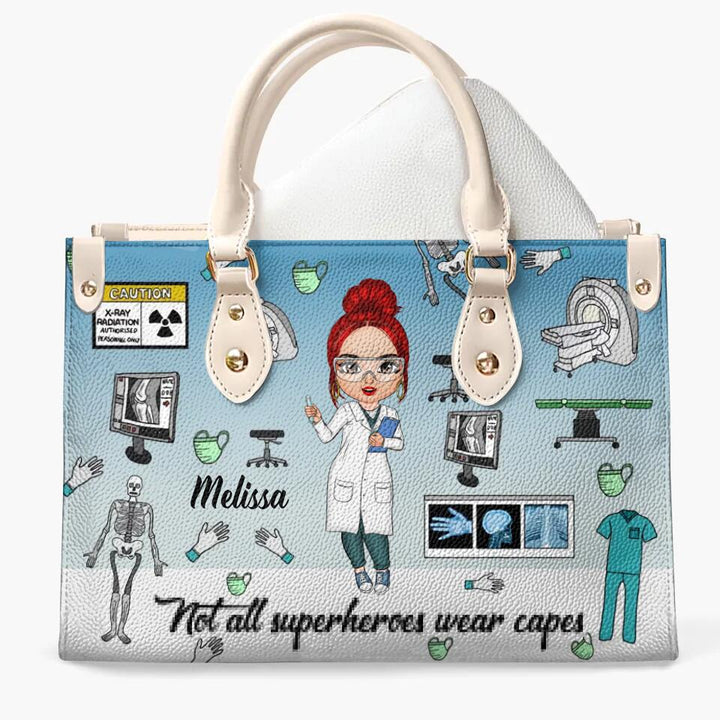 Personalized Leather Bag - Gift For Radiologist - Living Her Best Life ARND005
