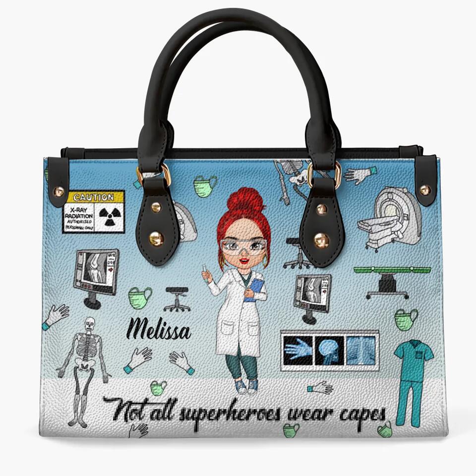 Personalized Leather Bag - Gift For Radiologist - Living Her Best Life ARND005