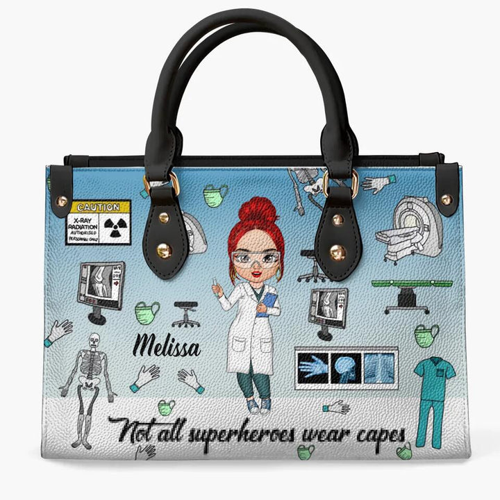 Personalized Leather Bag - Gift For Radiologist - Living Her Best Life ARND005