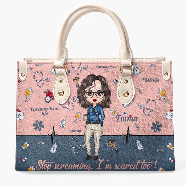 Personalized Leather Bag - Gift For Emergency Medical Technician - It's A Beautiful Day To Save Lives EMT