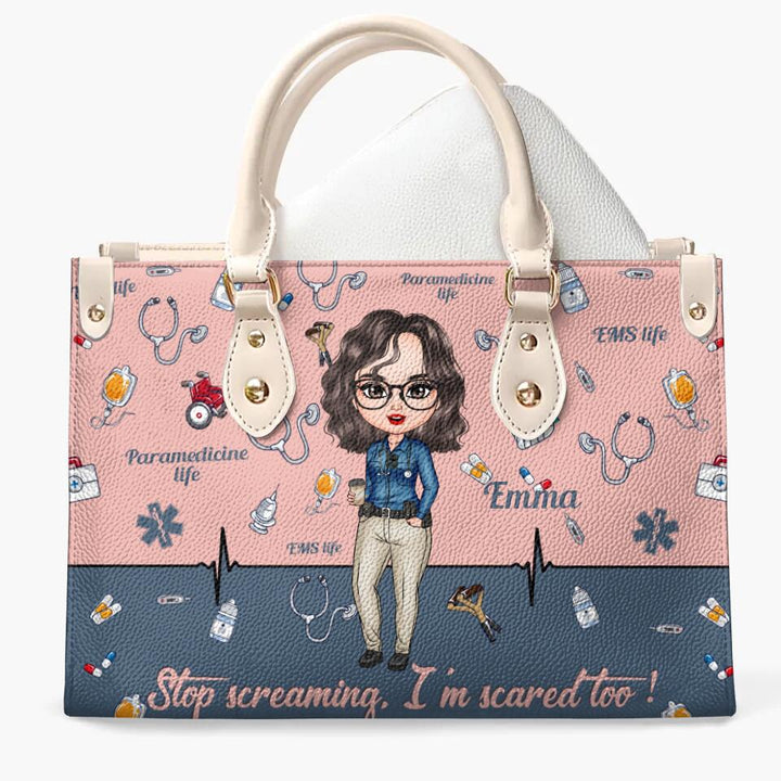 Personalized Leather Bag - Gift For Emergency Medical Technician - It's A Beautiful Day To Save Lives EMT