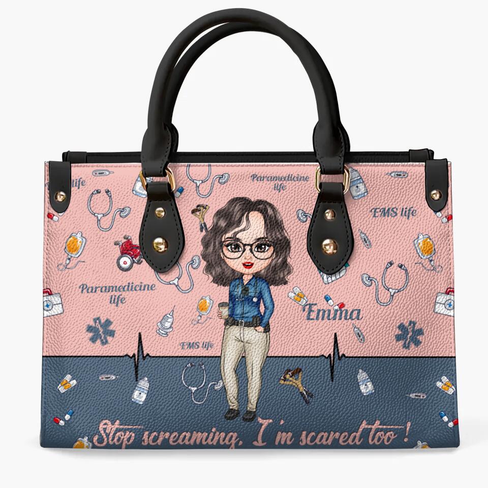 Personalized Leather Bag - Gift For Emergency Medical Technician - It's A Beautiful Day To Save Lives EMT