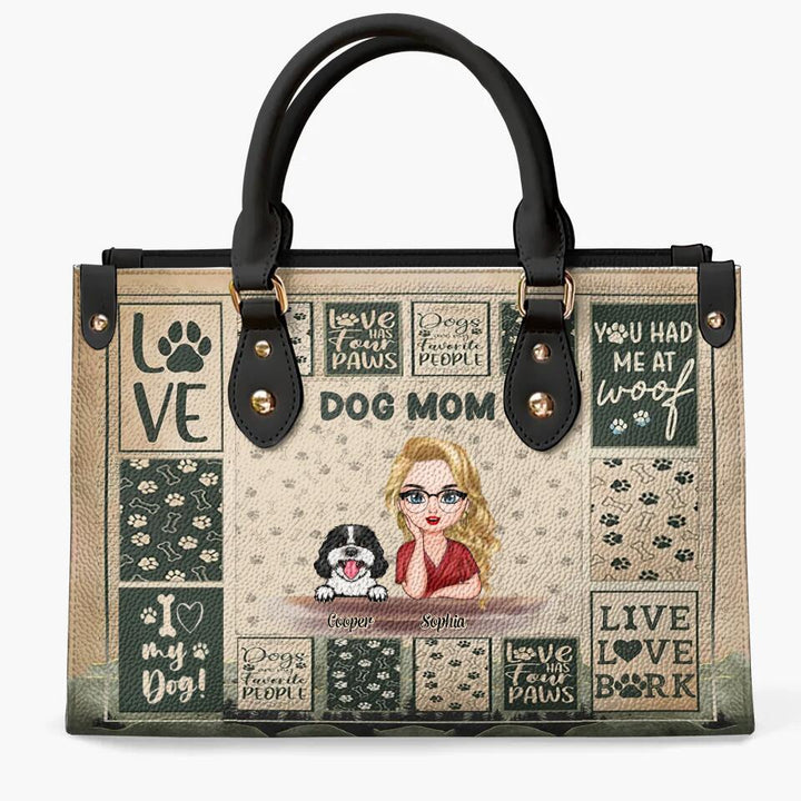 Personalized Leather Bag - Gift For Dog Lover - I Love My Dogs ARND037