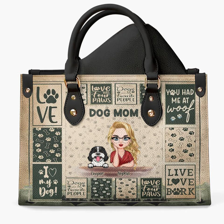 Personalized Leather Bag - Gift For Dog Lover - I Love My Dogs ARND037