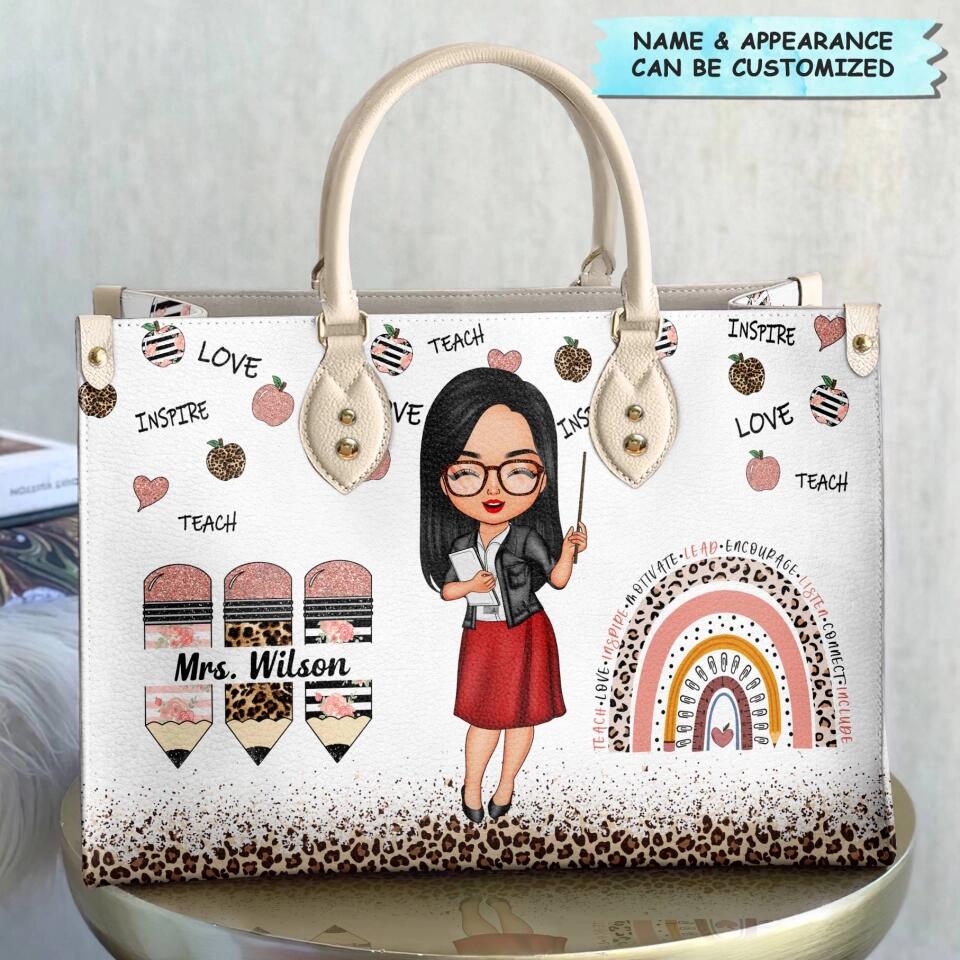 Personalized Leather Bag - Gift For Teacher - May You Be Proud Of The Person You Are ARND005