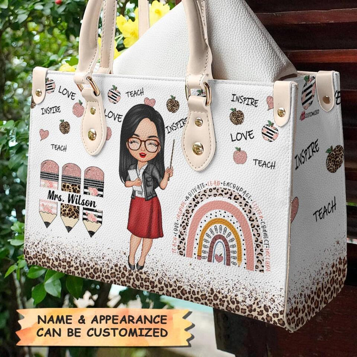 Personalized Leather Bag - Gift For Teacher - May You Be Proud Of The Person You Are ARND005