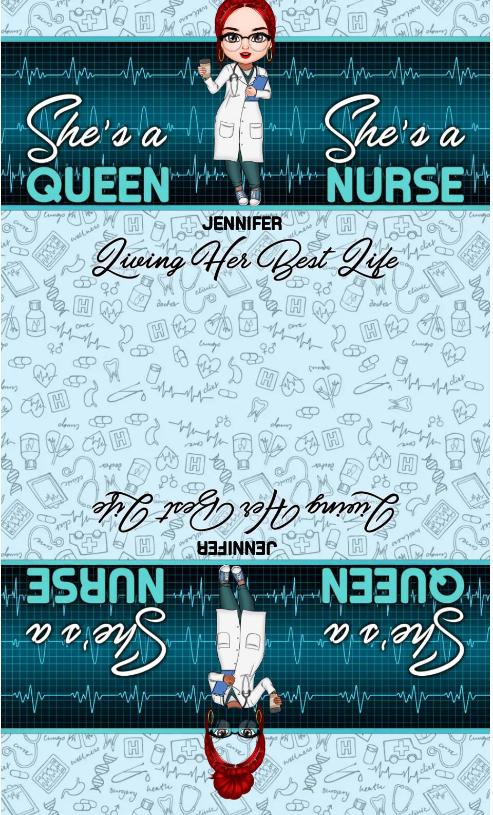 Personalized Leather Bag - Gift For Nurse - Living Her Best Life ARND018