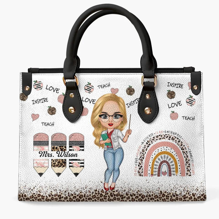 Personalized Leather Bag - Gift For Teacher - May You Be Proud Of The Person You Are ARND005