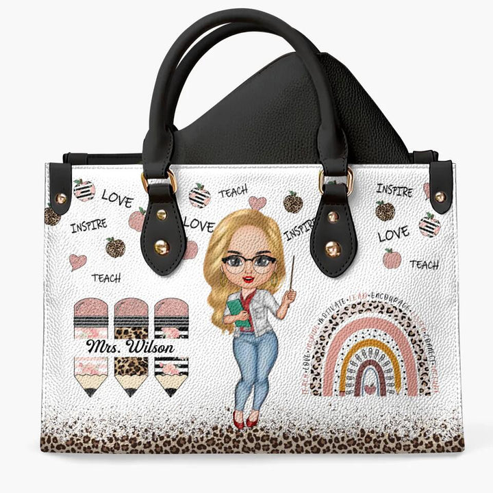 Personalized Leather Bag - Gift For Teacher - May You Be Proud Of The Person You Are ARND005