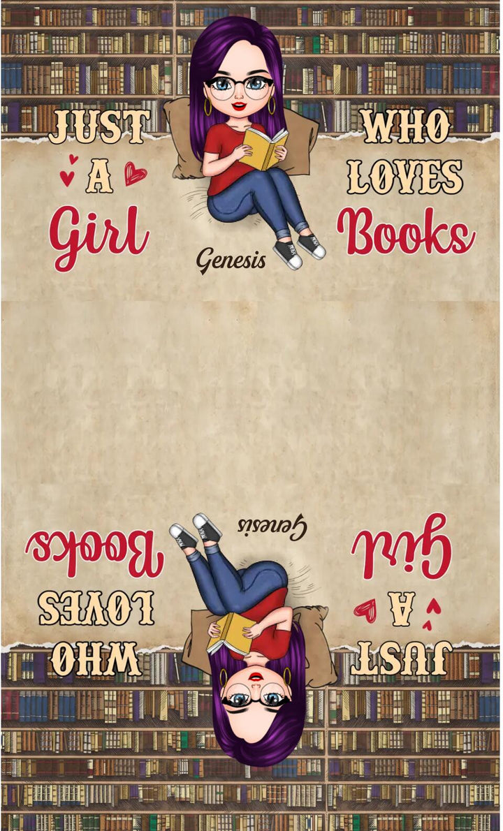 Personalized Leather Bag - Gift For Reading Lover - Just A Girl Who Loves Books ARND018