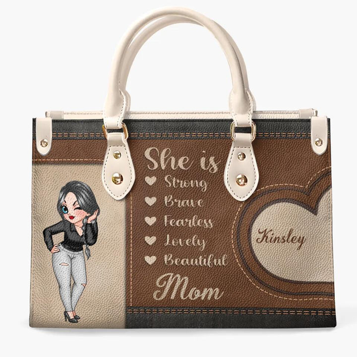 Personalized Leather Bag - Mother's Day Gift For Mom, Grandma, Auntie, Wife - Beautiful Woman ARND005