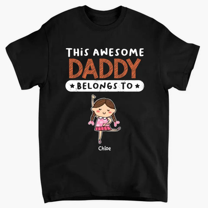 This Grandpa Belongs To - Custom T-shirt - Father's Day Gift For Grandpa