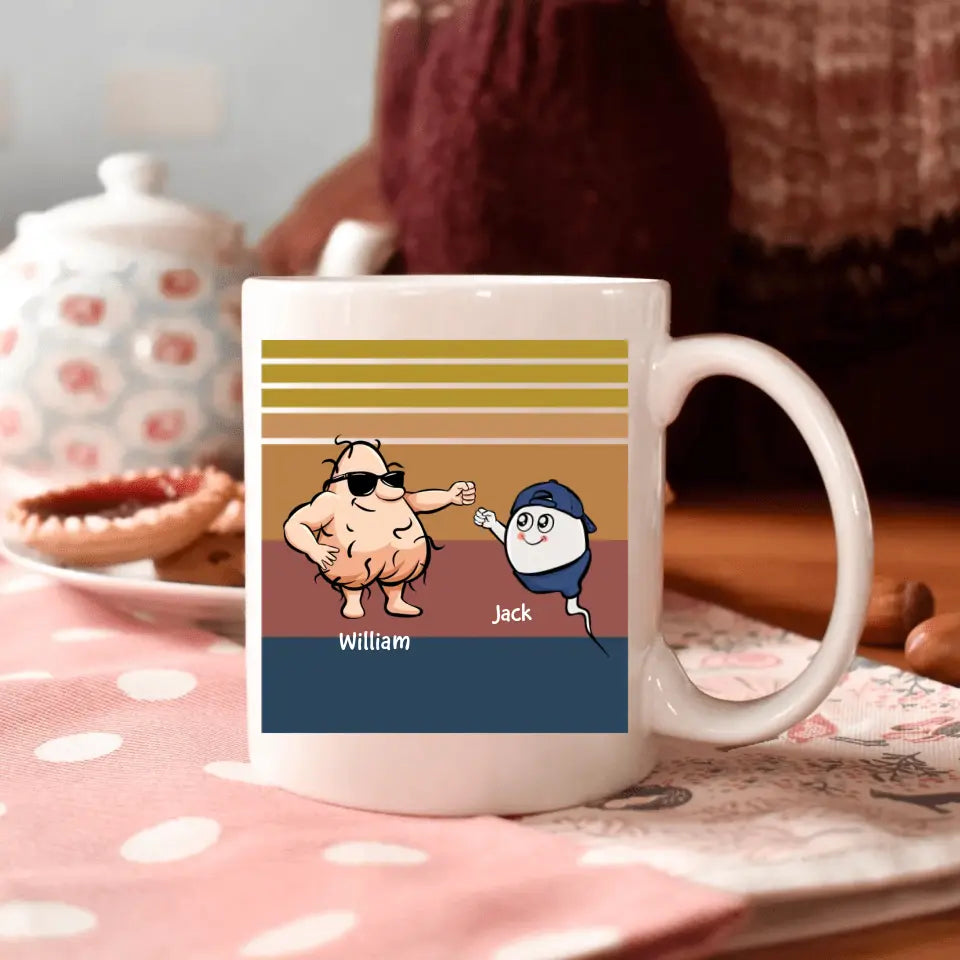 We Used To Live In Your Balls - Personalized White Mug - Father's Day Gift