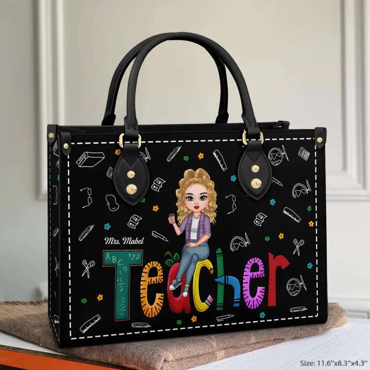 Personalized Leather Bag - Teacher's Day, Birthday Gift For Teacher - A Teacher ARND005