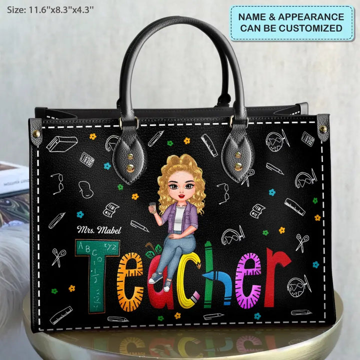 Personalized Leather Bag - Teacher's Day, Birthday Gift For Teacher - A Teacher ARND005