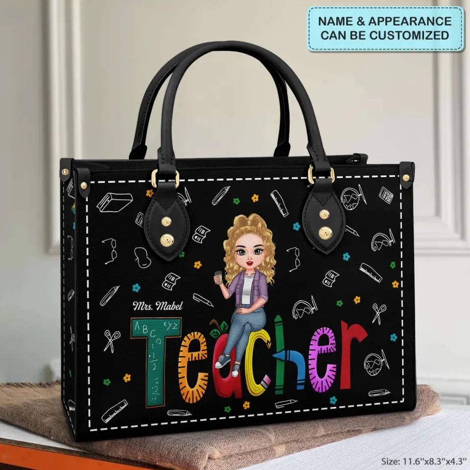 Personalized Leather Bag - Teacher's Day, Birthday Gift For Teacher - A Teacher ARND005