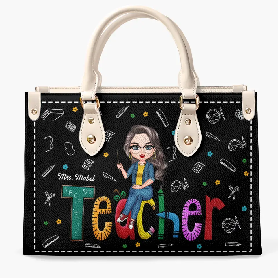 Personalized Leather Bag - Teacher's Day, Birthday Gift For Teacher - A Teacher ARND005