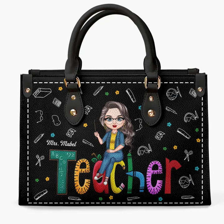 Personalized Leather Bag - Teacher's Day, Birthday Gift For Teacher - A Teacher ARND005