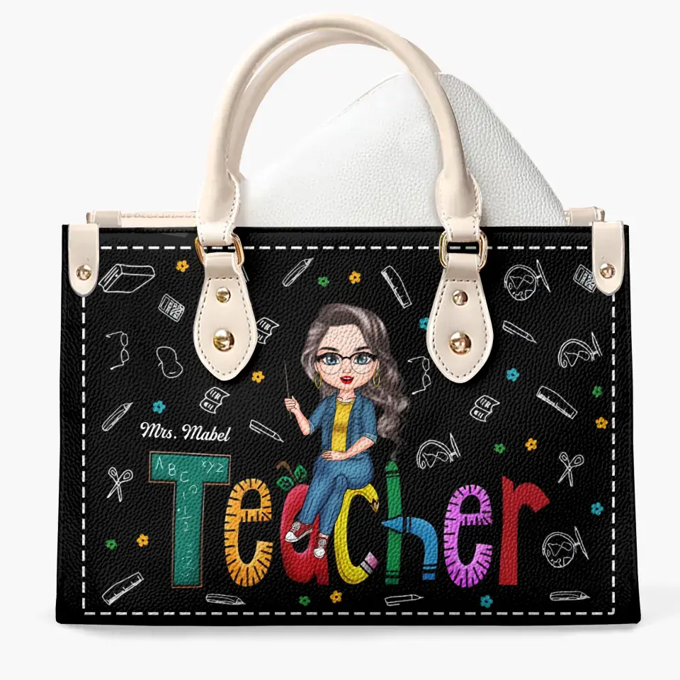 Personalized Leather Bag - Teacher's Day, Birthday Gift For Teacher - A Teacher ARND005