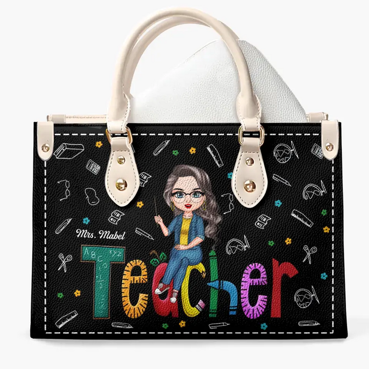 Personalized Leather Bag - Teacher's Day, Birthday Gift For Teacher - A Teacher ARND005