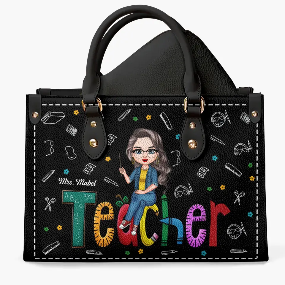 Personalized Leather Bag - Teacher's Day, Birthday Gift For Teacher - A Teacher ARND005