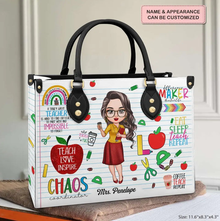 Personalized Leather Bag - Teacher's Day, Birthday Gift For Teacher - A Truly Great Teacher ARND036