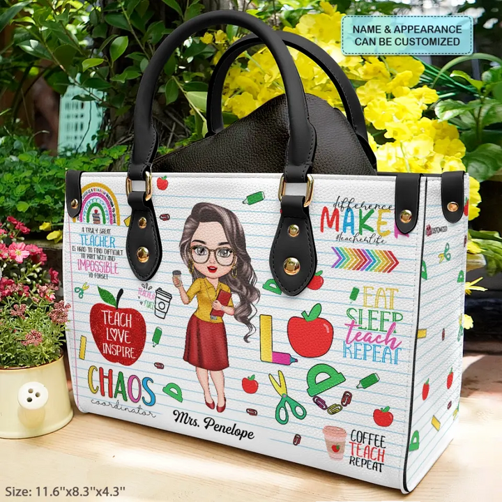 Personalized Leather Bag - Teacher's Day, Birthday Gift For Teacher - A Truly Great Teacher ARND036