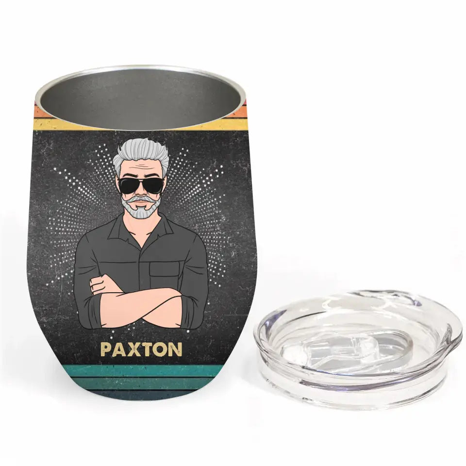 Best Effin' Bonus Dad Ever - Personalized Wine Tumbler - Father's Day Gift