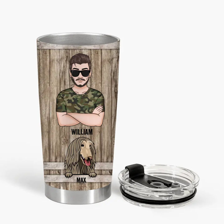 I Like Beer And My Dogs - Personalized Tumbler - Father's Day Gift