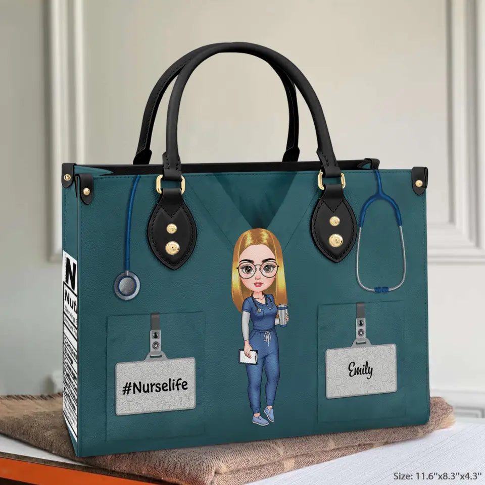 Personalized Leather Bag - Birthday, Nurse's Day Gift For Nurse - Nurse Life ARND036