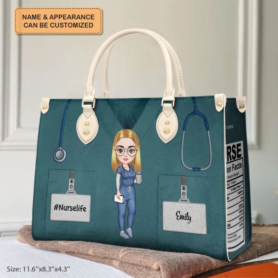 Personalized Leather Bag - Birthday, Nurse's Day Gift For Nurse - Nurse Life ARND036