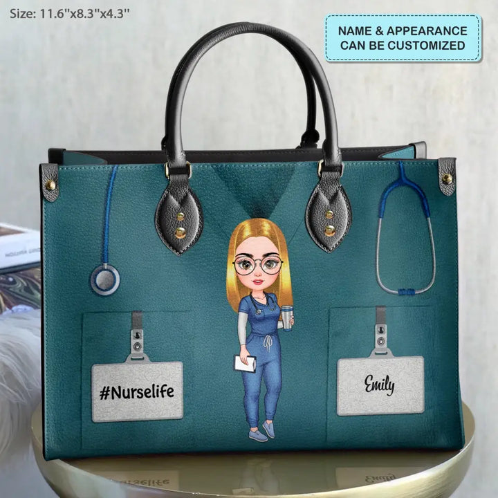 Personalized Leather Bag - Birthday, Nurse's Day Gift For Nurse - Nurse Life ARND036