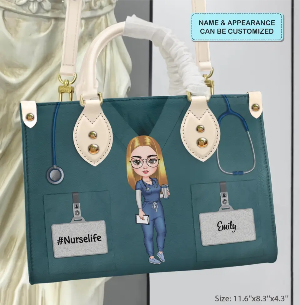 Personalized Leather Bag - Birthday, Nurse's Day Gift For Nurse - Nurse Life ARND036