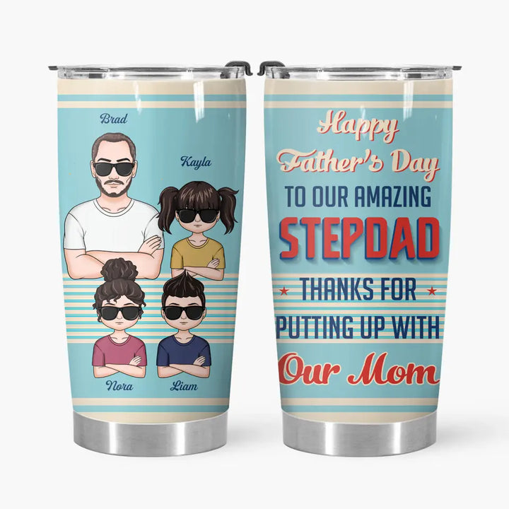 My Amazing Step Dad - Personalized Tumbler - Father's Day Gift