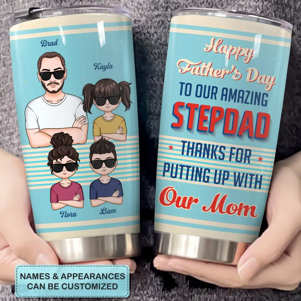 My Amazing Step Dad - Personalized Tumbler - Father's Day Gift