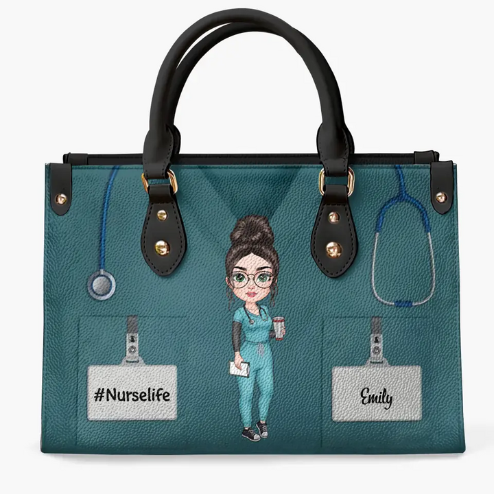 Personalized Leather Bag - Birthday, Nurse's Day Gift For Nurse - Nurse Life ARND036