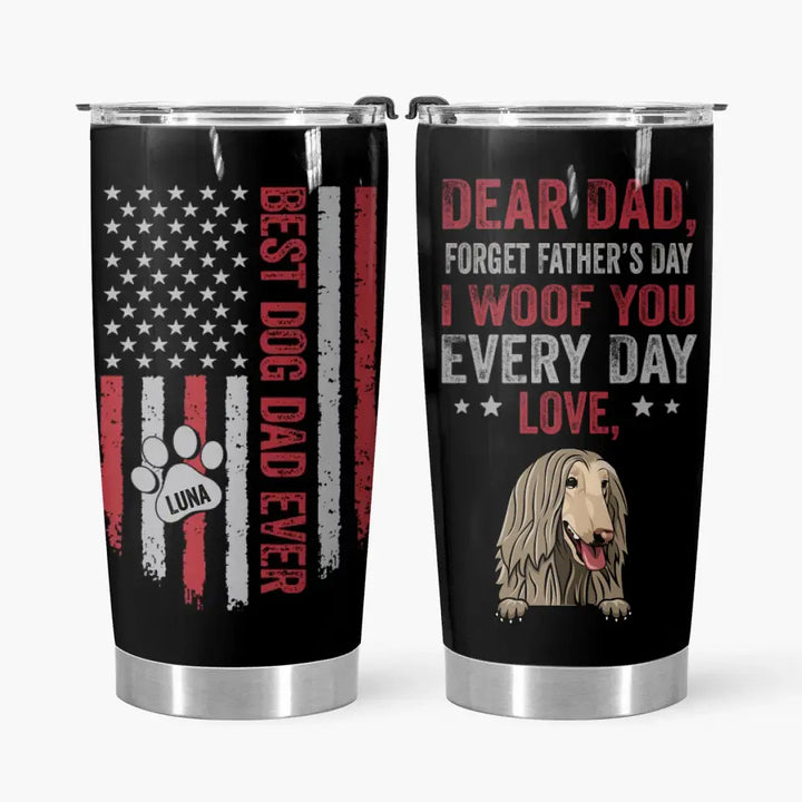 Best Dog Dad Ever - Personalized Tumbler - Father's Day Gift