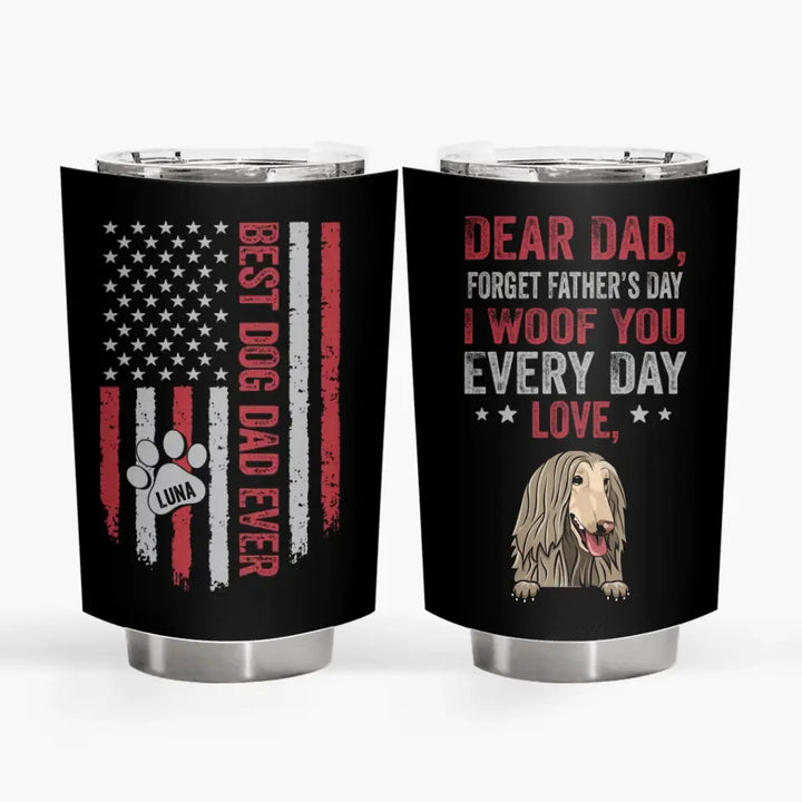 Best Dog Dad Ever - Personalized Tumbler - Father's Day Gift