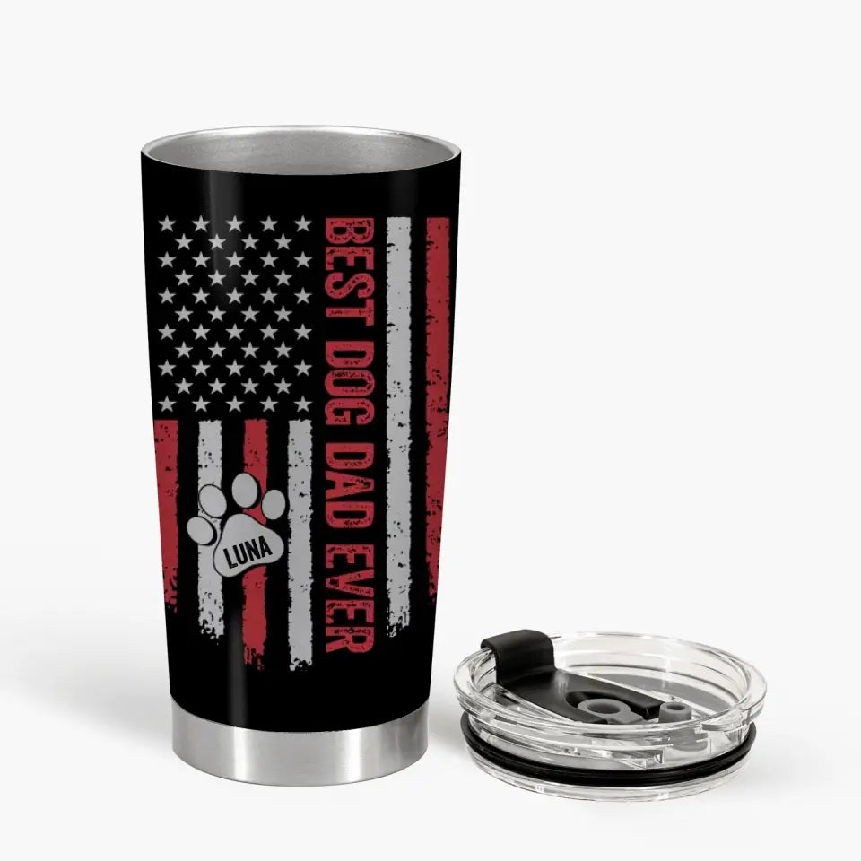 Best Dog Dad Ever - Personalized Tumbler - Father's Day Gift