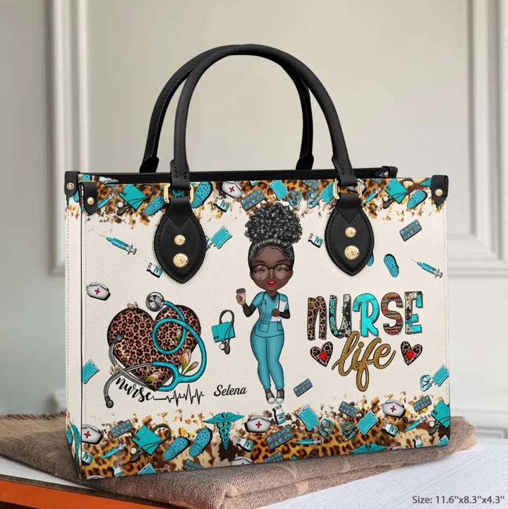 Personalized Leather Bag - Birthday, Nurse's Day Gift For Nurse - Nurse Life ARND005