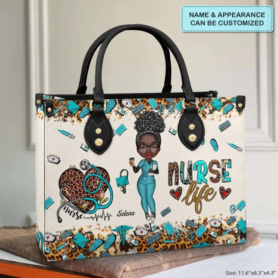 Personalized Leather Bag - Birthday, Nurse's Day Gift For Nurse - Nurse Life ARND005