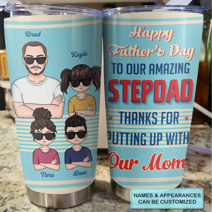 My Amazing Step Dad - Personalized Tumbler - Father's Day Gift